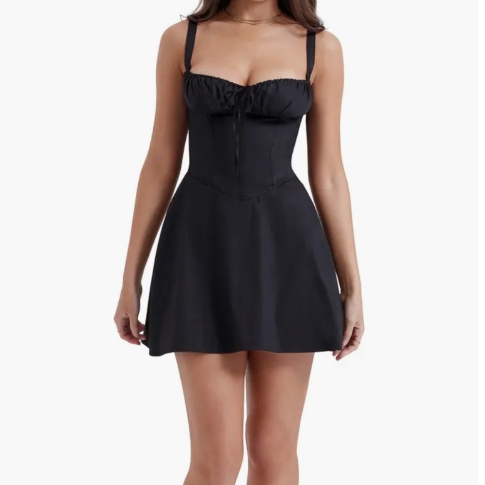 Carlotta Corset Bodice Cotton Blend Cocktail Dress